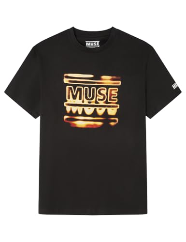 SPRINGFIELD Muse SS Graphic T-Shirt. 100% Bci Cotton, Noir, L Homme