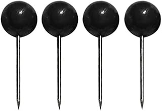 NUOBESTY 100Pcs Sewing Round Ball Pearl Head Pins Straight Quilting Pins for Dressmaker Jewelry Embroidery Cross Stitch (Black)