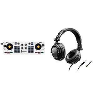 Hercules DJControl Mix – Controller DJ Bluetooth pour smartphones – 2 Decks & HDP DJ45 – Casque DJ qualité professionnelle