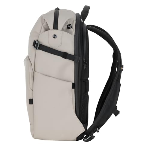 Image of VANGUARD VEO Lite B25L Camera & Everyday Backpack (Cream) - Fits Full-Frame Camera with 70-200mm Attached + 3-4 Lenses, 16 inch Laptop Storage, 3-Way Access, Convertible Daypack Design