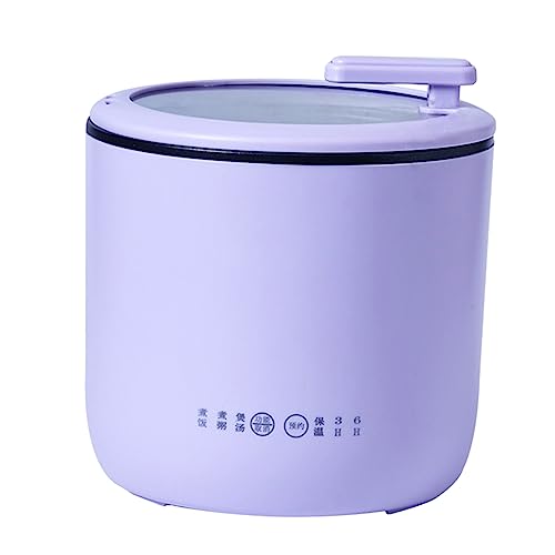 Mini Rice Cooker, Multifunction Electric Mini Rice Maker Non Stick Touch Control for Home Travel Dormitory Office Outdoor (Purple)