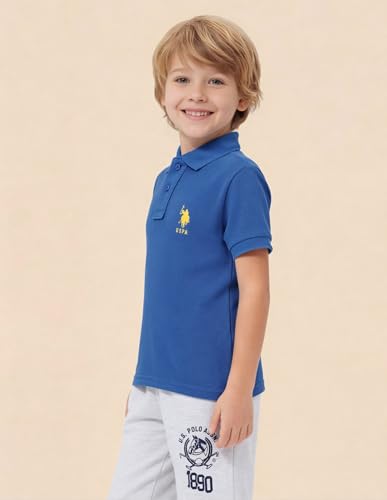 Image of U.S. Polo ASSN. Kids Polo T Shirt for Boys - 100% Cotton, Embroidered Logo, Kids Polo T Shirt for Boys