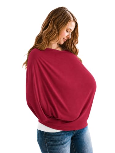 Copper Pearl Nursing Cover for Breastfeeding – Multi-Use Baby Car Seat Cover, Stroller Cover &amp; Breast Feeding Cover Up for Women, Stretchy Breathable High Quality Cover for Boy or Girl, Mara