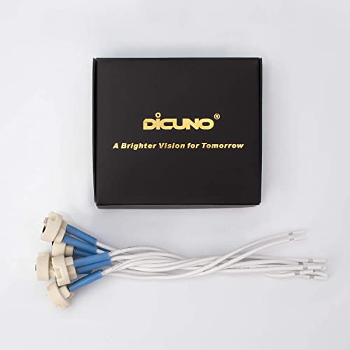 Dicuno G4, Gu5.3 Bi-Pin Ceramic Base Socket, Mr16, Mr11 Halogen Incandescent Led Bulb Holder Wire Connector (50Pcs) #TOP7
