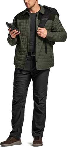 CQR Men's Winter Fleece Lined Pants, Water-Resistant Outdoor Stretch Work Pants, Windproof Casual Pants with Pockets3