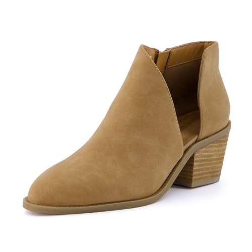 CUSHIONAIRE Women's Edith cut out ankle bootie +Memory Foam, Wide Widths Available