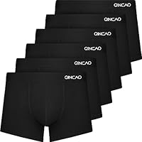 QINCAO Boxershorts Herren 6er Pack Ohne Kratzenden Zettel Männer Unterhosen Unterwäsche Boxer Baumwolle(Gr. S - 4XL)
