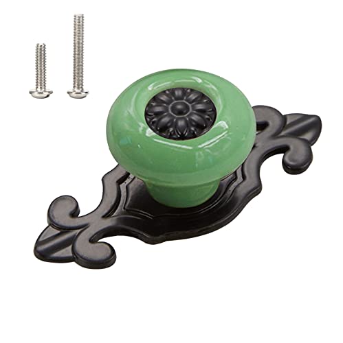 HUAMULAN 10 Pack Retro Ceramic Knobs,Vintage Dresser Kitchen Petal Cabinet ...