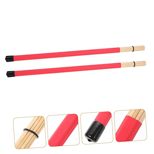 Par de baquetas profesionales para percusión, duraderas y resistentes al desgaste, con sonido suave para batería miniatura 6