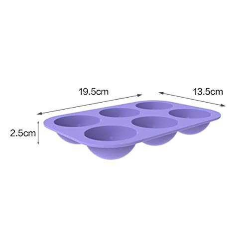 image for Koudehua Silicone Molds For Baking,Chocolate Mold,6 Holes Round Silico