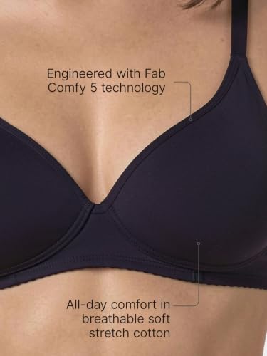 Image of Enamor Women Cotton Padded Non Wired Bra