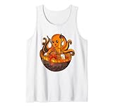 Sushi Calamar Comida Japonesa Cocina Japonesa Pulpo Camiseta sin Mangas