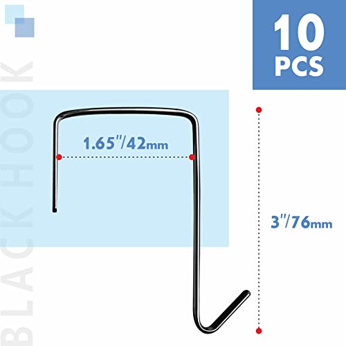 Vantasii 10 Pack Over The Door Hook, Sturdy Single Metal Over Door Hanger Electroplate Metal Hook for Hanging Towels, Clothes - Image 2