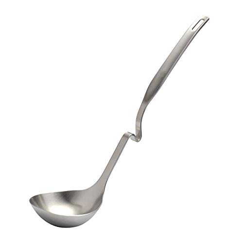 FABSELLER Suppenkelle 304 Edelstahl, 30,5 cm, Suppenlöffel, zum Aufhängen, Küchenhelfer