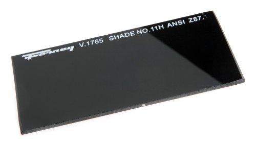 Forney 57011 Lens Replacement Hardened Glass, 4-1/4-Inch-by-2-Inch, Shade-11 , Black