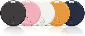 Mini Item Finder, Dog GPS Tracking Device, No Monthly Fee App Locator, 2023 Upgraded Portable Bluetooth Intelligent Anti-Lost Device for Luggages/Kid/Pet Bluetooth Alarms (1Pack, Pink)