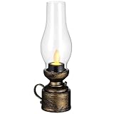 Lanterne vintage : lampe à pétrole de style ancien, hauteur idéale pour une bonne résistance au vent et une transmission optimale de la lumière, mini lampe à pétrole