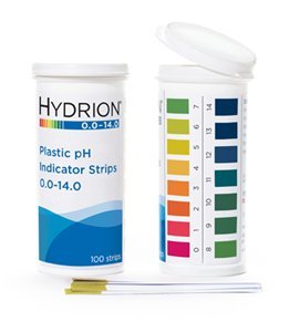 Micro Essential Lab 9800 Plastic pH Test Strips, 0.0 - 14.0 pH 1 Vial of 100 strips