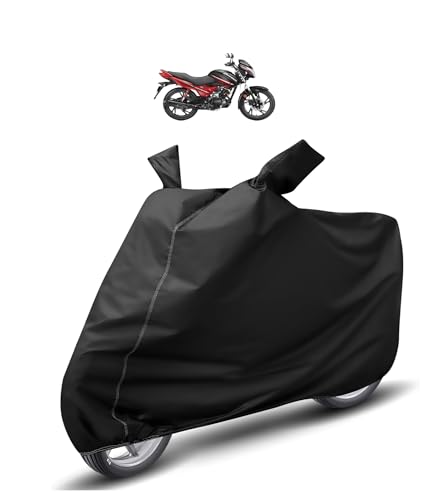 Image of Auto Hub Waterproof Bike Cover Compatible with Hero Glamour Dustproof, UV Protection Two Wheeler Bike Glamour Cover - Black