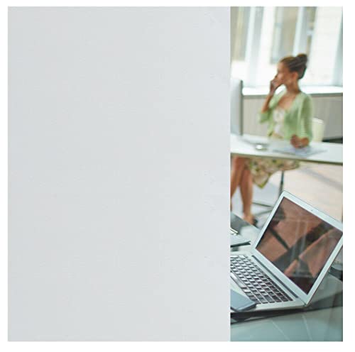 RockRose Privacy Window Film Frosted Matte Window Cling 3D Decorative Stained Glass Window Vinyl Static Cling Non-Adhesive Window Decals for Home or Office 23.6