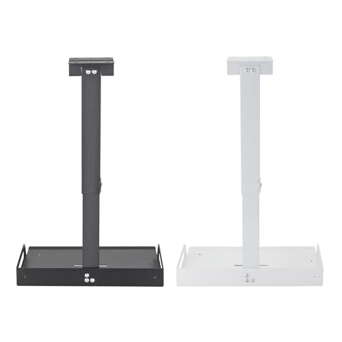 Zalydala Support de projecteur universel pour plafond, avec tablette, hauteur réglable, pour projecteurs, routeurs, etc. Acier au carbone et aluminium