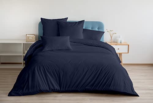 Kotton Culture King Duvet Cover 3 Piece 100% Egyptian Cotton Breathable All Season 600 Thread Count With Zipper Closure & Corner Ties Soft Comforter Cover (Cal King/King, Navy Blue) #TOP1