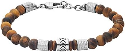 Fossil Bracciale con Perline in Acciaio Inossidabile da Uomo