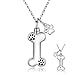 Sterling Silver Dog Bone Urn Necklace for Pet Ashes - S925 Pet fur Cremation Memorial Keepsake Pendant Jewelry for Women Loss Fur Baby