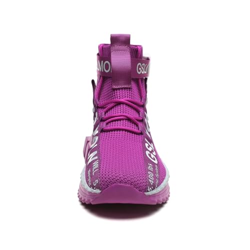 Jakcuz Lace up High Top Walking Shoes for Women Fashion Breathable Mesh Outdoor Sport Athletic Gym Casual Sneakers Ladies4