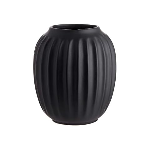 BUTLERS Blumenvase LIV - Schwarze Keramikvase Cover