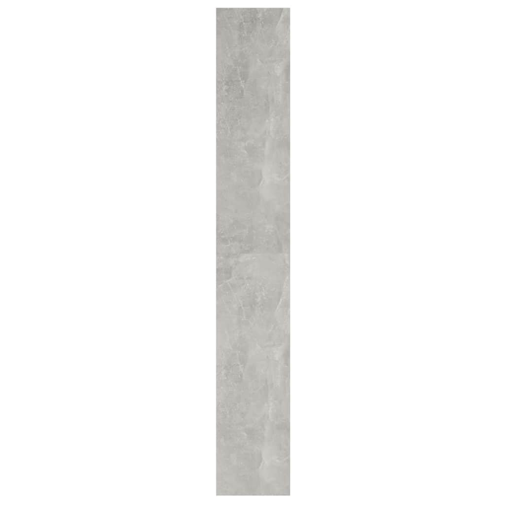 Libreria grigio cemento, 40 x 30 x 198 cm, in legno, divisorio e scaffale con molto spazio, sistema di scaffale aperto per soggiorno, ufficio, studio