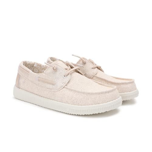PITAS | WP150 Santorini | Mocasines de Mujer | Náuticos Casual | Zapatillas de Verano | Zapatos de Mujer Casuales y Cómodos | Calzado de Walkinpitas | Beige 38