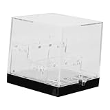 SOLUSTRE 透明アクリル鉱物展示架 クリスタルケース 鉱石オーガナイザー 宝石標収納 コレクター用展示ボックス インテリア装飾用