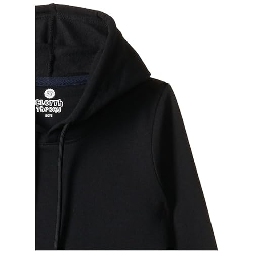 Image of Solid Cotton Fleece Girls Hooded Neck Sweatshirt with Kangaroo Pocket