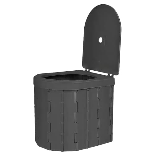 Car Portable Toilet Compatible with Fiat 600 Albea Argo Bravo Croma, Car Travel Commode Bucket, Car Camping Outdoor Emergency Toilet Porta Potty,Black