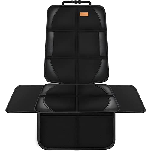 Image of car seat Protector, Child seat Protection, Large Size car seat Protector - 600D Waterproof Fabric Thick Padding and Storage Pockets, Adaptable to Babies, Pets (1 Seat Protector)