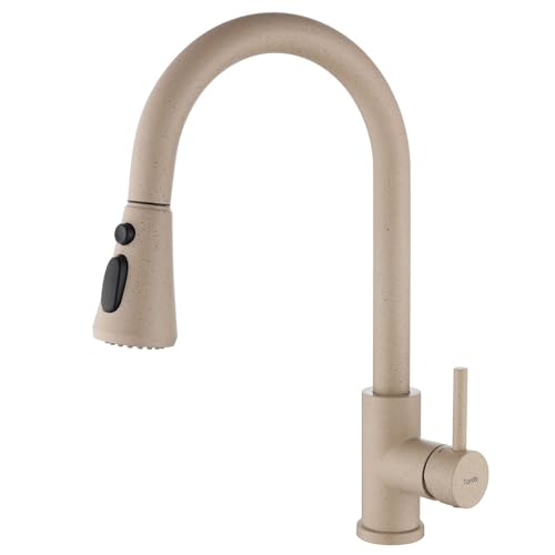 Tondiy Rubinetto da Cucina Avena Estraibile, con Doccetta a 3 Modalità, Miscelatore Cucina Girevole a 360°, Rubinetti Monocomando per Lavello ad Alta Pressione, Acciaio Inox 304