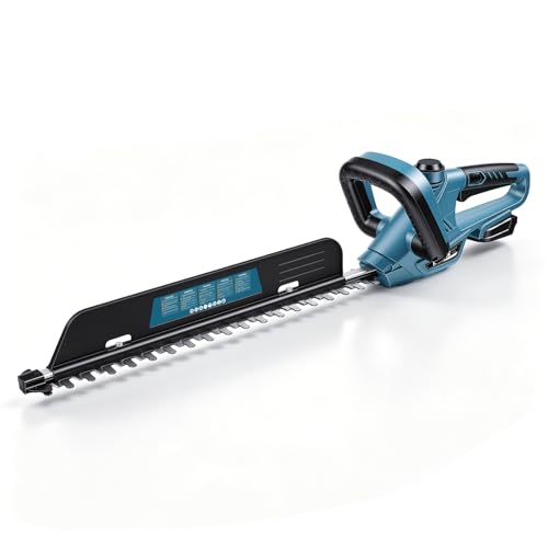 Cordless Hedge Trimmer for Makita 18v 52 CM Cutting Length 20 MM Tooth Spacing Brushless Motor Cordless Electric Hedge Trimmer (Rotating Handle Clippings Collector Battery Not Included)