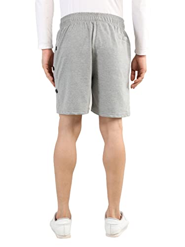 Image of CHKOKKO Men's Regular Cotton Regular Fit Plain Shorts for Men Light Grey XXL