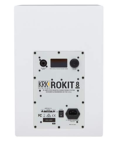 KRK RP8 Rokit 8 G4 Professional Bi-Amp 8" Powered Studio Monitor, White Noise