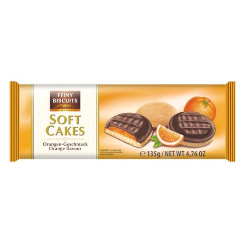 Feiny Biscuits Soft Cakes Orangen- Geschmack Biscuits Gefüllt Mit Einem Gelee Mit Orangengeschmack Vorteilspackung 4 x 135 g