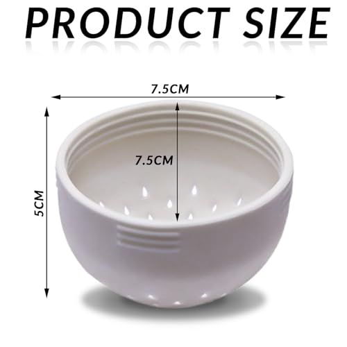 Colador pequeño anidado para cocina silicona blanco miniatura 3