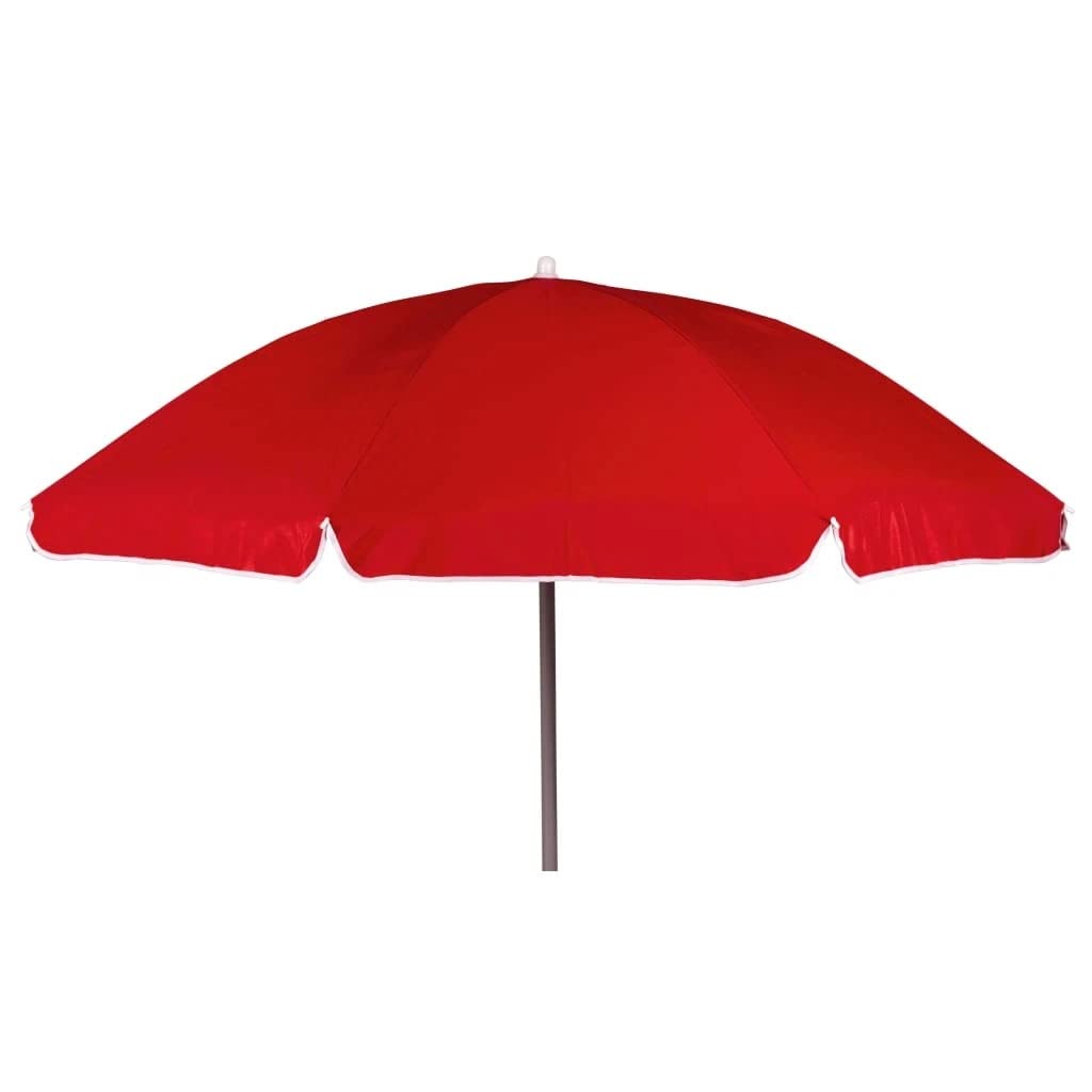 Parasol de jardín de 160cm rojo resistente y con mástil regulable 2