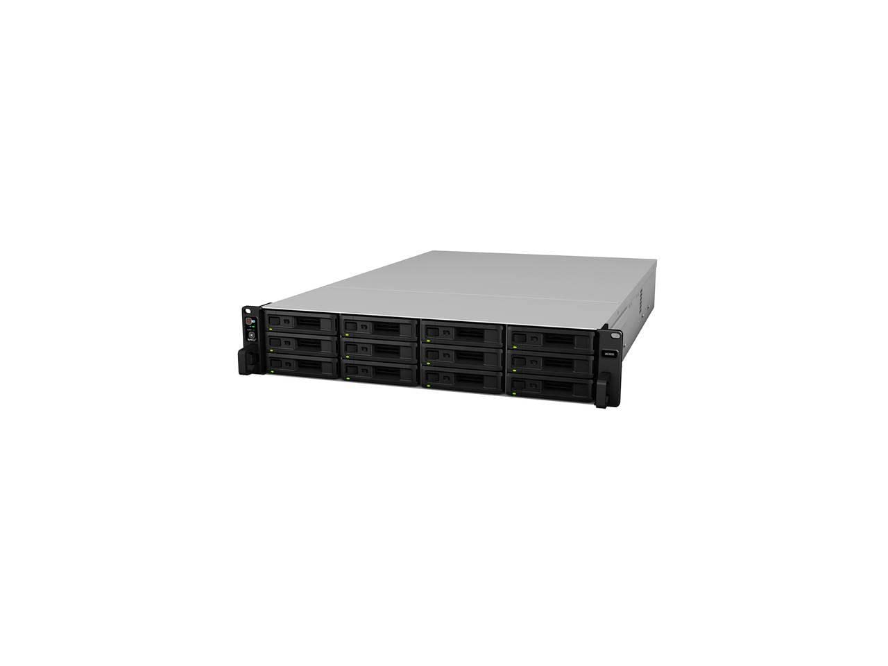 Depan view of the Synology UC3200 12-Bay Unified Controller, showing the drive bays.