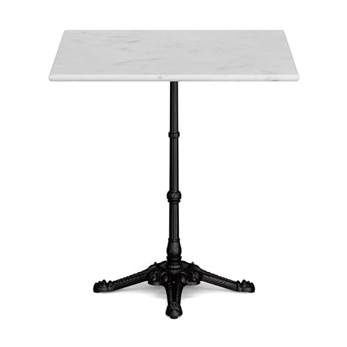 blumfeldt Bistrotisch – 60x60 cm Marmorplatte, Jugendstil,...