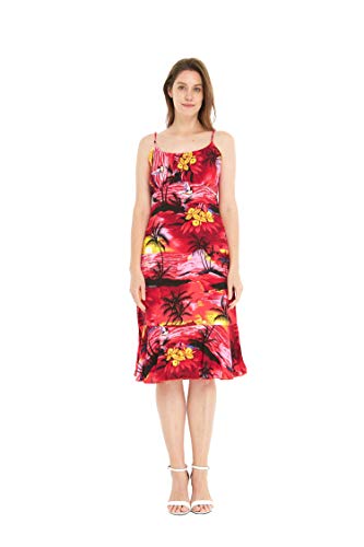 Image of Hawaii Hangover Family Matching Hawaiian Clothes, Sunset Red | Family matching Hawaiian outfits, Sunset Red, lightweight rayon, machine washable, tropical floral print, luaus, cruises