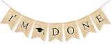 Uniwish I am Done Banner for Graduation Party Decorations 2025 Garland College High School Grad Party Supplies Congrats Grad Sign