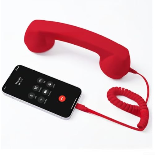Jotekonoby Receptor de teléfono retro con cable tipo C compatible con teléfonos inteligentes y tabletas, altavoz de alta fidelidad para llamadas claras