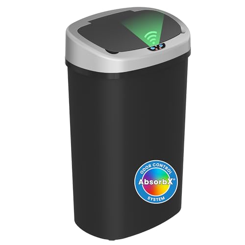 Poubelle de cuisine 13 gallons iTouchless automatique à capteur avec filtre anti-odeur