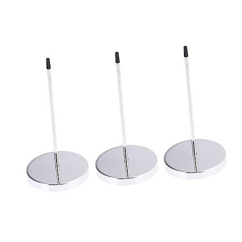 MUCKLILY 3 Pcs Receipt Straight Rod Receipt Spindle Bill Fork Spike Stick Receipt Holder Spindle Receipt Check Bill Fork Ticket Stabbers Check Straight Rod Check Spindle Bill Holder Silver